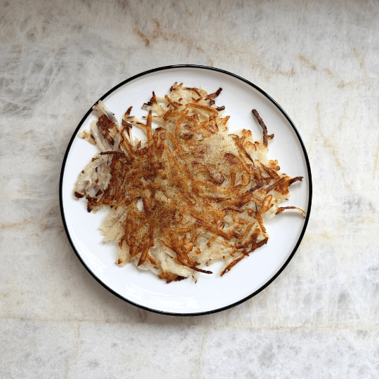Stovetop: Two-Ingredient Crispy Ghee Hash Browns