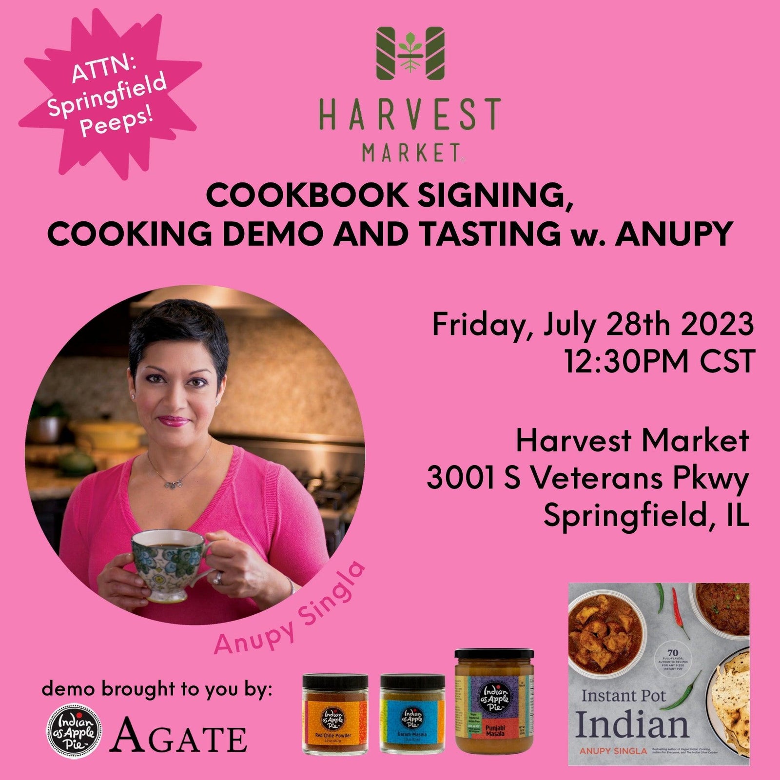 Indian Food Pop Up: Harvest Market, Springfield, Illinois