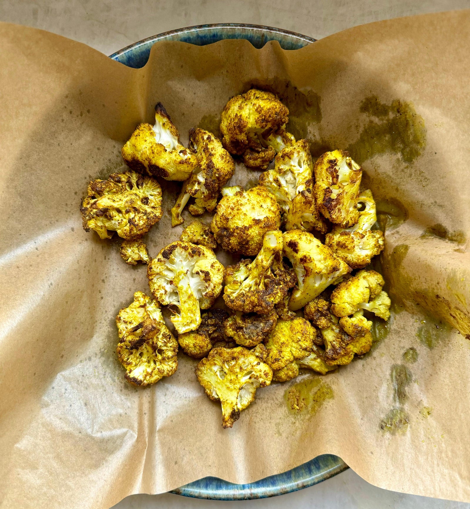 Oven: Roasted Chaat Masala Cauliflower