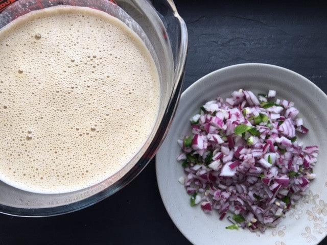 Chickpea-Quinoa Spiced Poora (Crepes); Healthy, Happy New Year! - Indian As Apple Pie