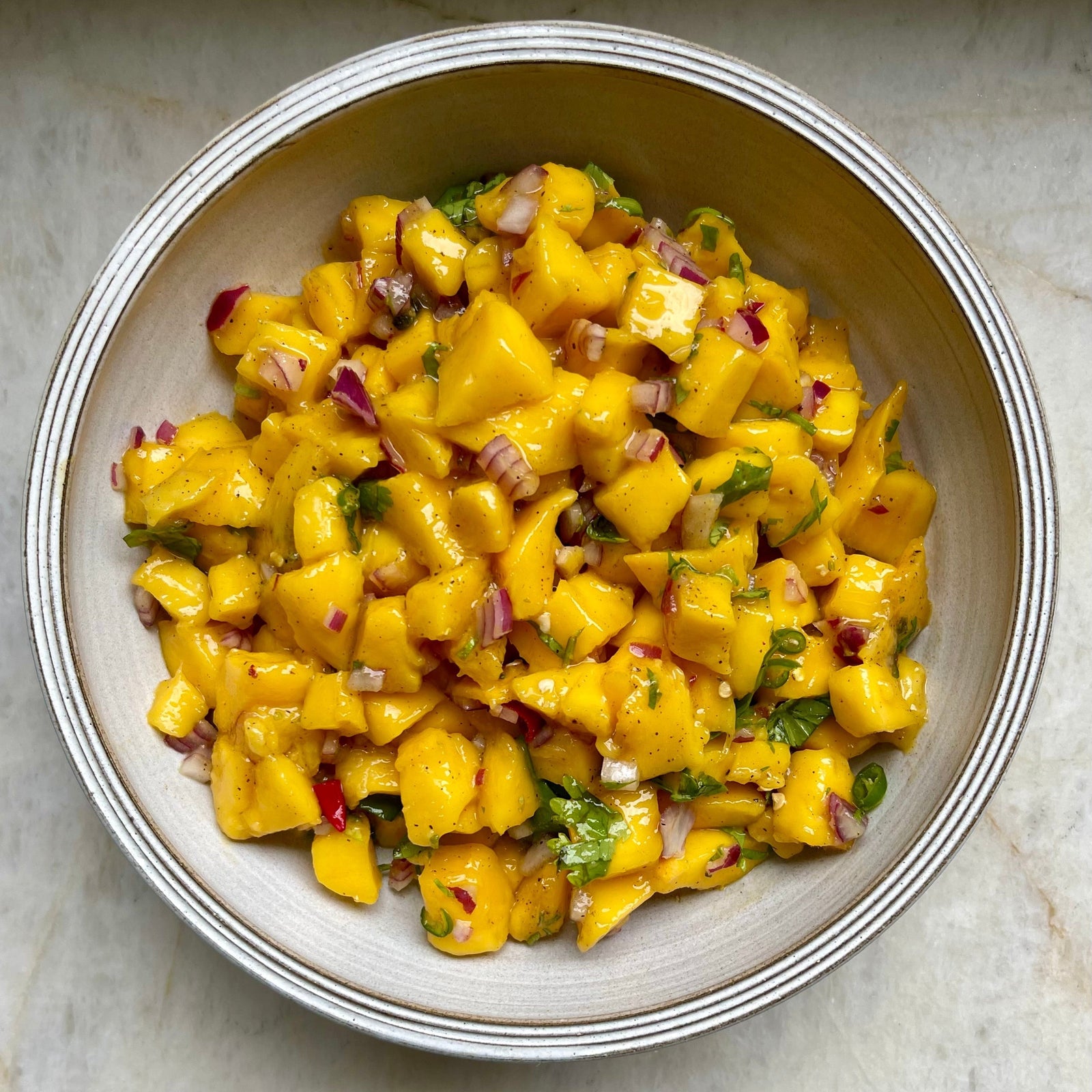 Side Dish: Sweet and Spicy Mango Salsa