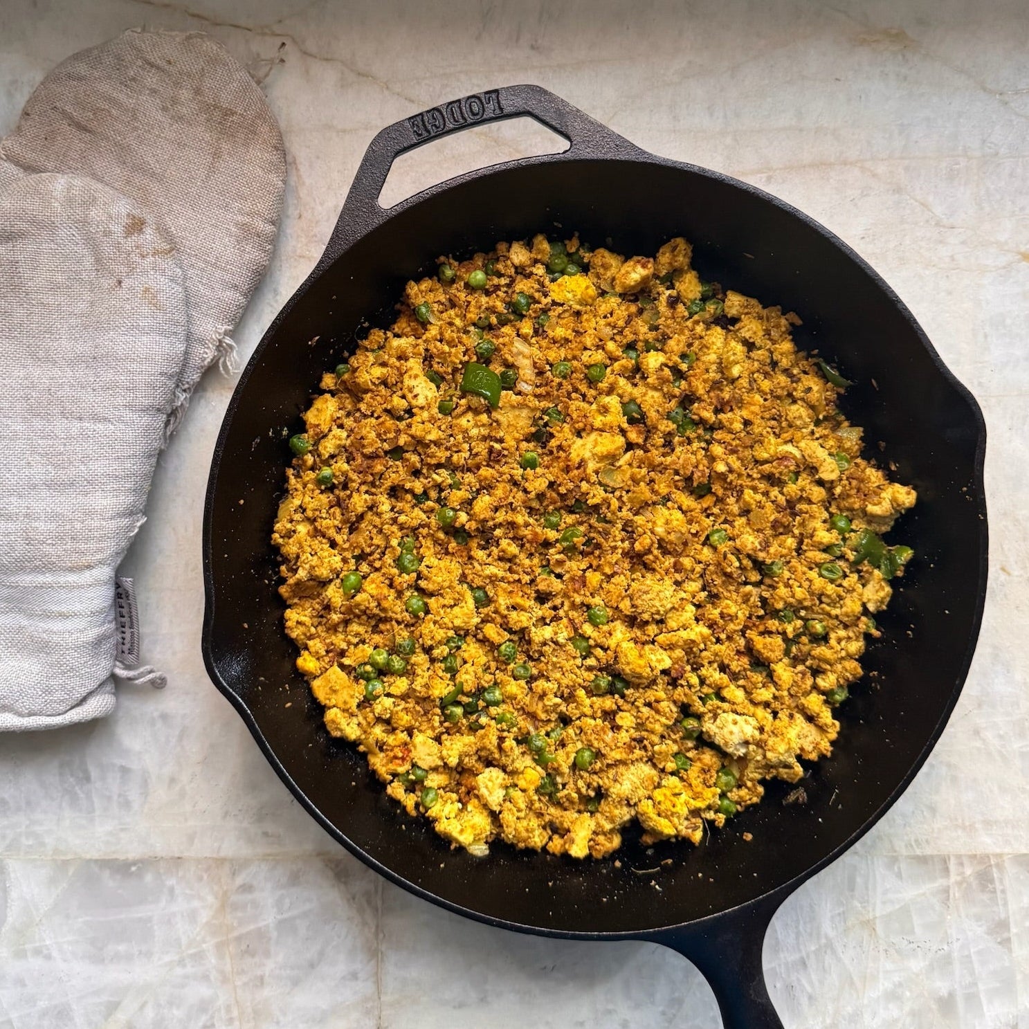 Stovetop: Sizzling Spiced Tofu and Pea Sabzi Indian As Apple Pie