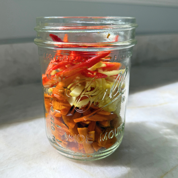 Condiment: Haldi-Adarak Achaar, Easy Pickled Turmeric-Ginger