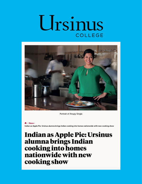July 13, 2026: Ursinus alumna brings Indian cooking into homes nationwide with new cooking show
