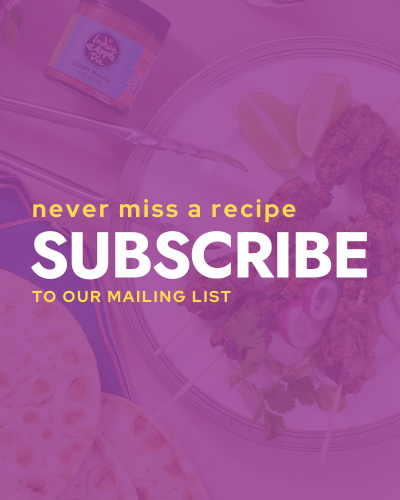 Never miss a recipe - subscribe to our mailing list